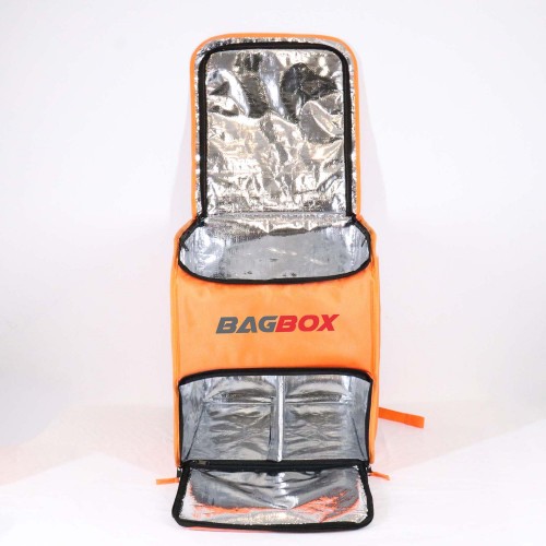 Insulated Food Delivery Bag With Cup Holders Drink Carriers